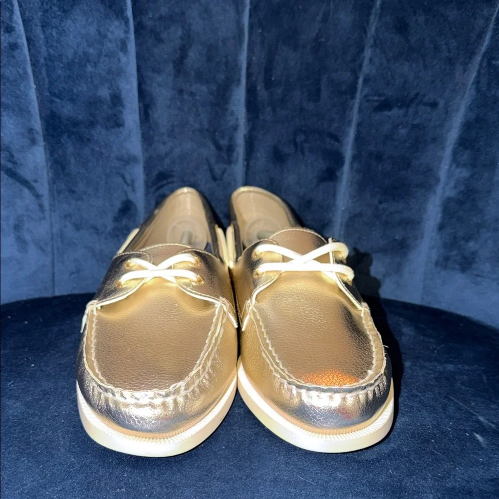 Sperry Lunaboat Gold Boat Shoes Women’s Size 9 - Picture 2 of 7